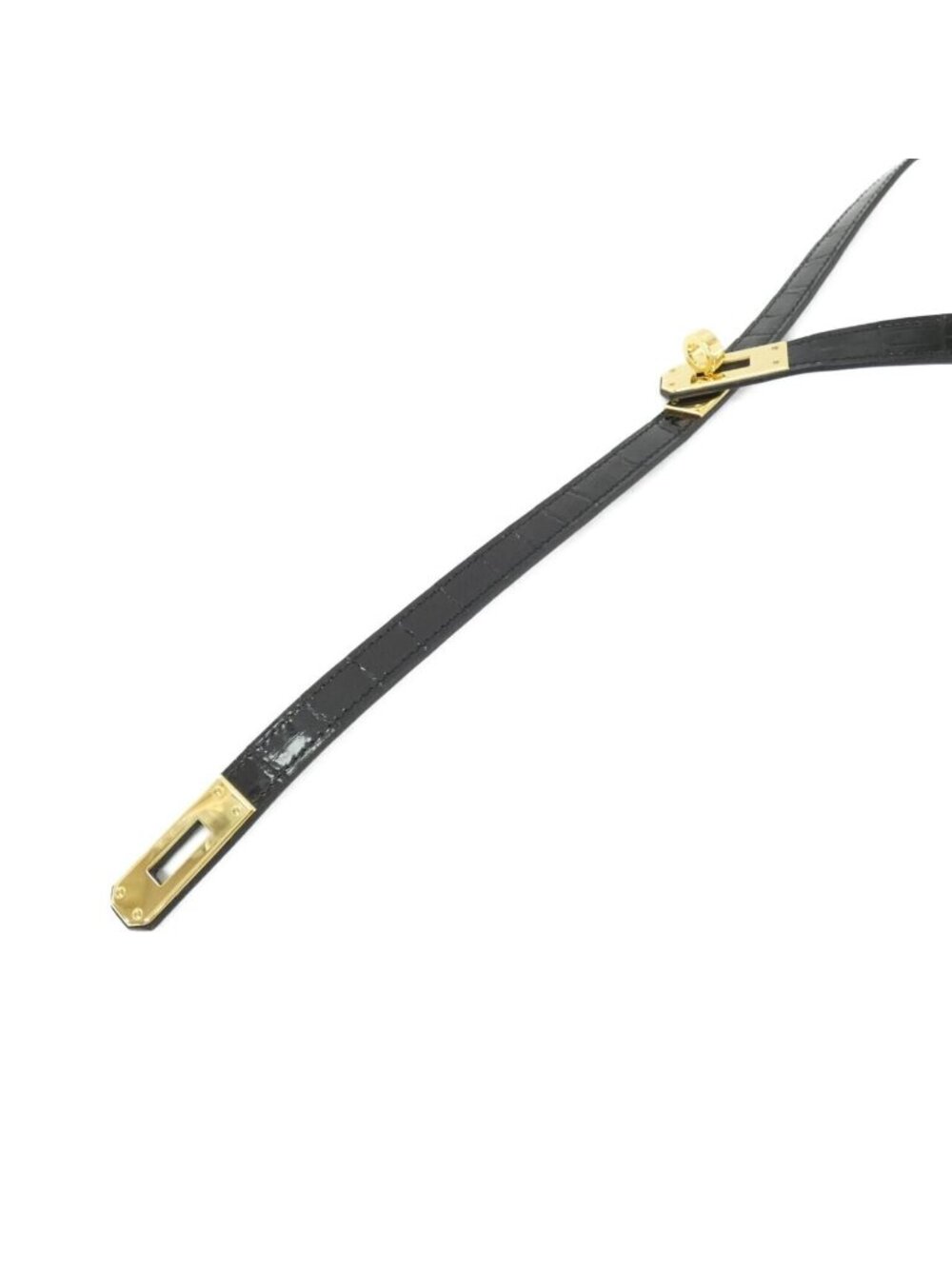 Hermes Kelly Necklace Black